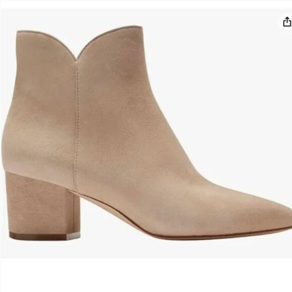 Cole Haan Elyse Bootie - Light Beige Suede - Size 9.5 - Picture 1 of 9